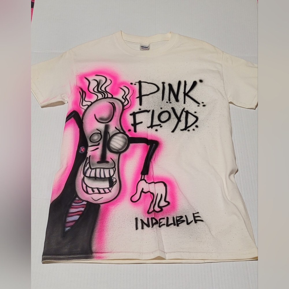 Pink Floyd ~ Vintage OOAK Air Brushed  Graphic T-Shirt